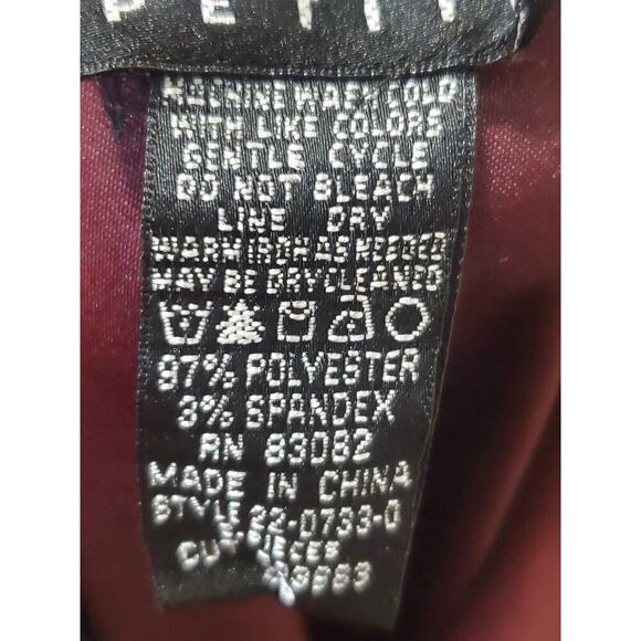 First Option Womens Maroon Single Breasted Four Button 2 Piece Pants & Coat MP - Picture 11 of 12